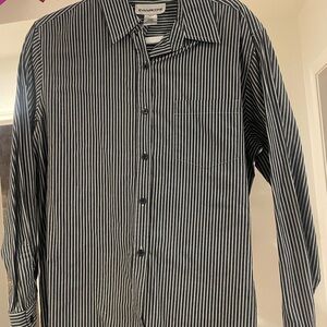 Evan Picone Women’s Black and White Striped Shirt